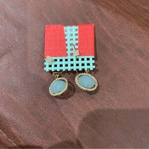 ⭐️Elegant Gold and Blue Dangle Earrings⭐️